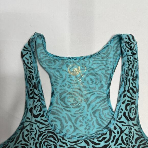 Printed Body Fitted Full Length Made With Cotton Y2K Vintage Tank Size Large - Picture 4 of 5